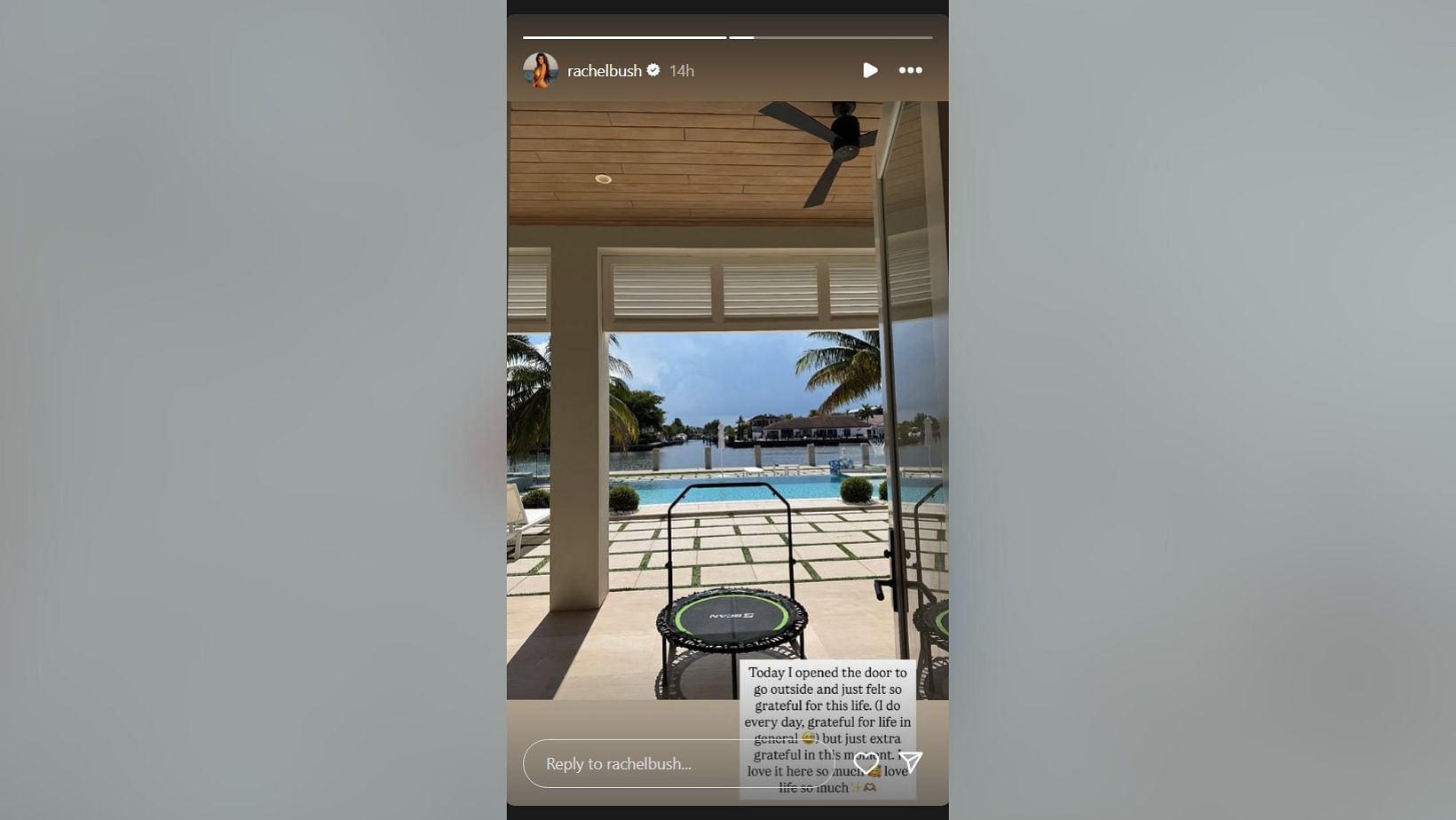 Jordan Poyer's wife Rachel Bush counts blessings for their life in Miami (Image Credit: Bush/IG)